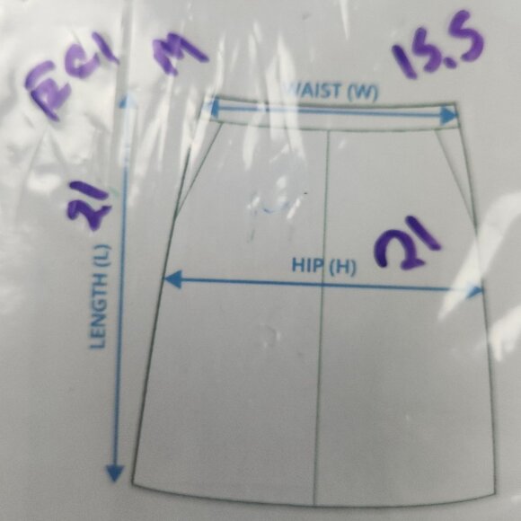 Eci Brown & Black Faux Suede A-Line Skirt With Faux Leather Pockets Size M - Picture 5 of 6